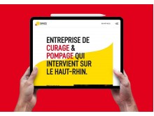 SMCE Curage et le site internet réalisé par l'agence web Mars Rouge à Mulhouse.